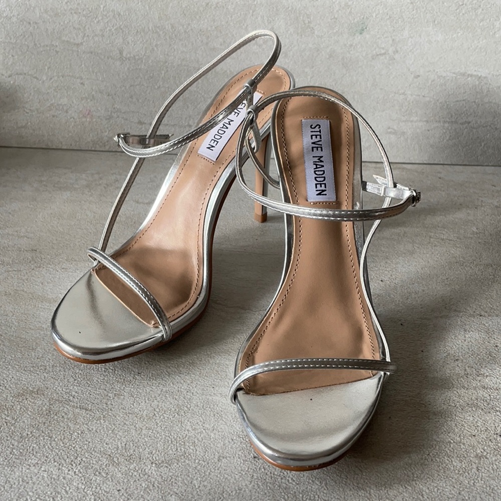 Silver Steve Madden Heels